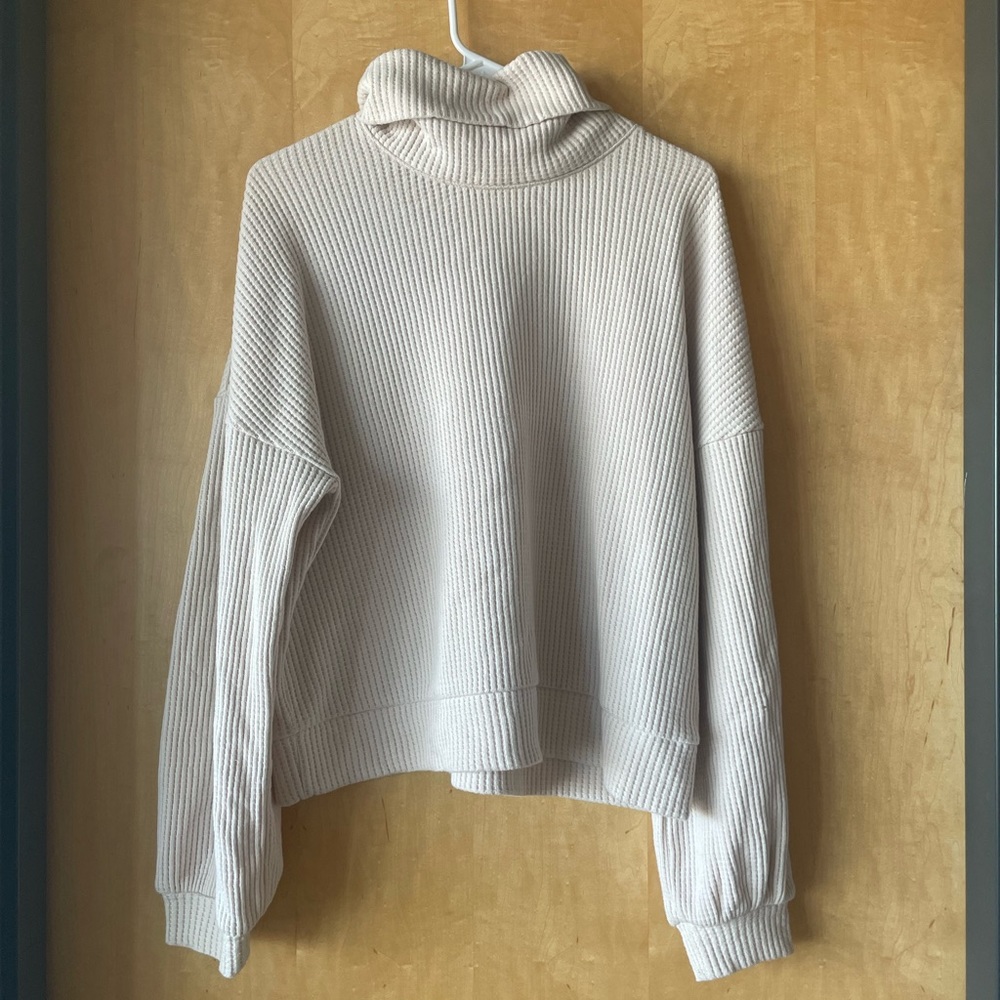 Banana Republic Waffle Knit Turtleneck Sweatshirt
